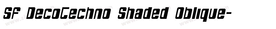 SF DecoTechno Shaded Oblique字体转换